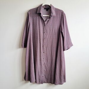 Northern Star Retro Floral‎ Print Shirt Dress